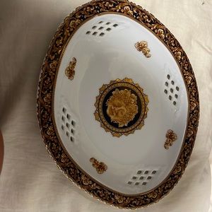 Set of 3 T. LIMOGES BACCHUS, Oval Tray, Decor Plate